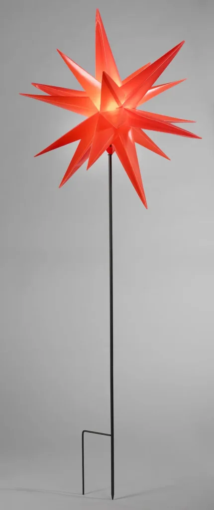 LED Kunststoffstern mit Stab 58 cm, rot