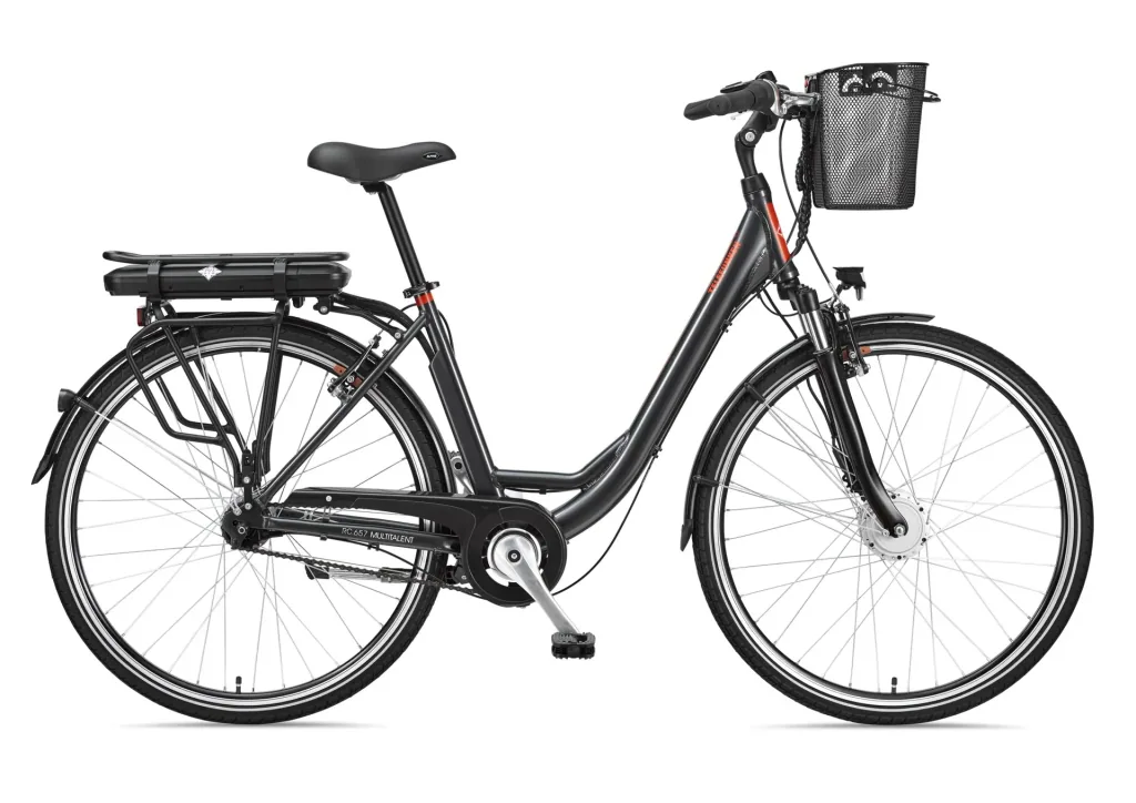 Unisex E-Bike City, 28 Zoll, Rahmenhöhe 49 cm, 7-Gang Nabenschaltung, anthrazit, RC657 Multitalent