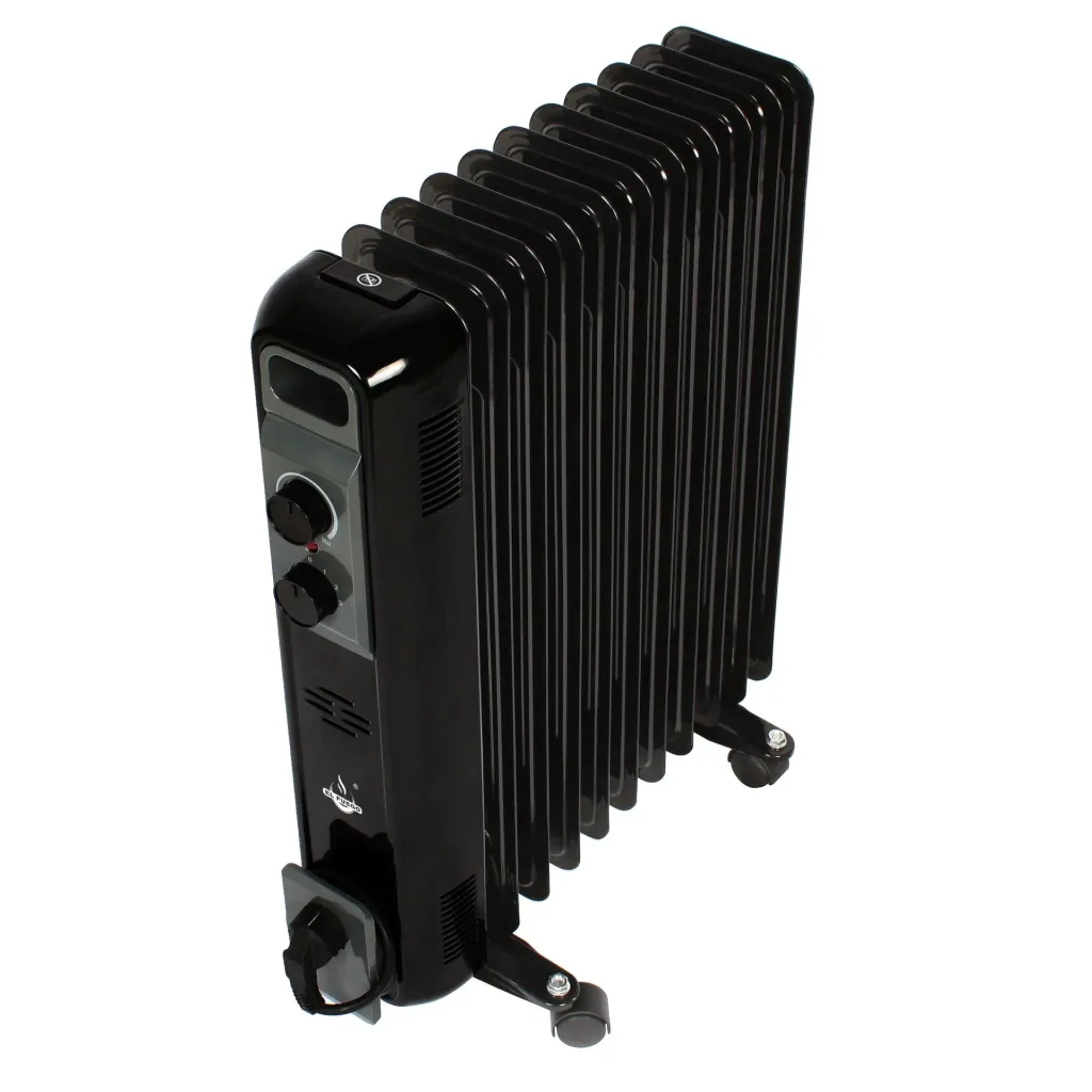 Mobiler Ölradiator, schwarz, 11 Rippen