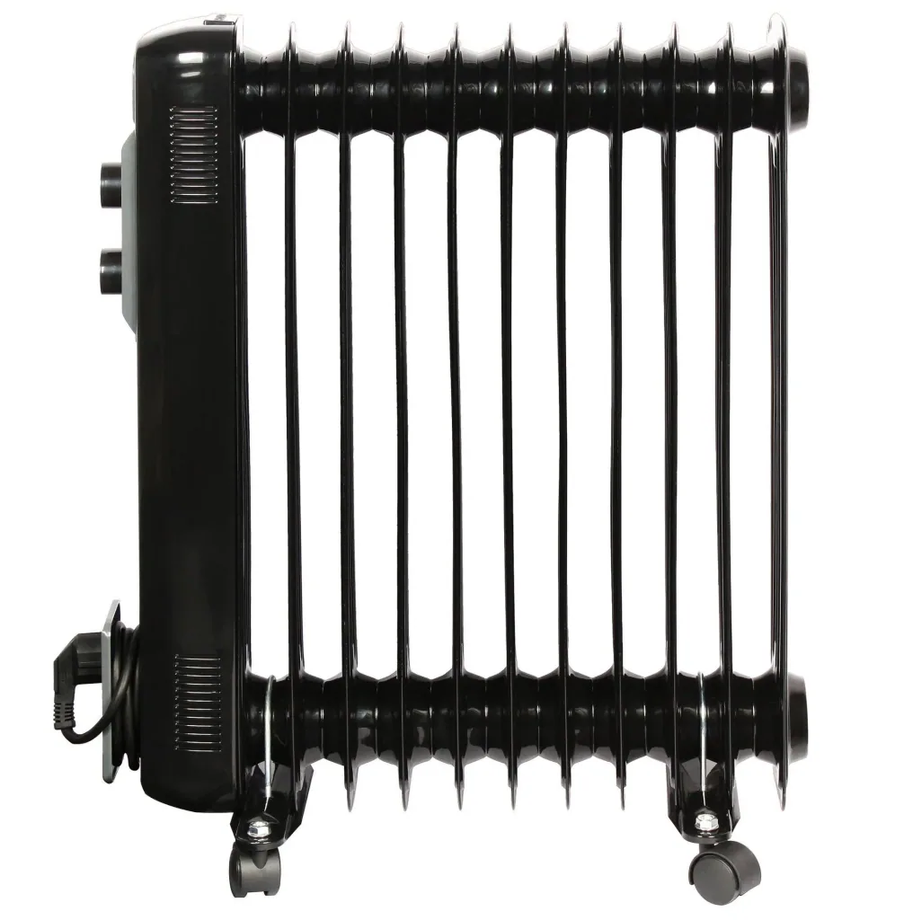 Mobiler Ölradiator, schwarz, 11 Rippen