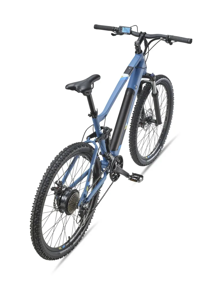 Unisex Alu MTB E-Bike, 27,5 Zoll, 24-Gang Kettenschaltung, blau, Aufsteiger M935 Fully