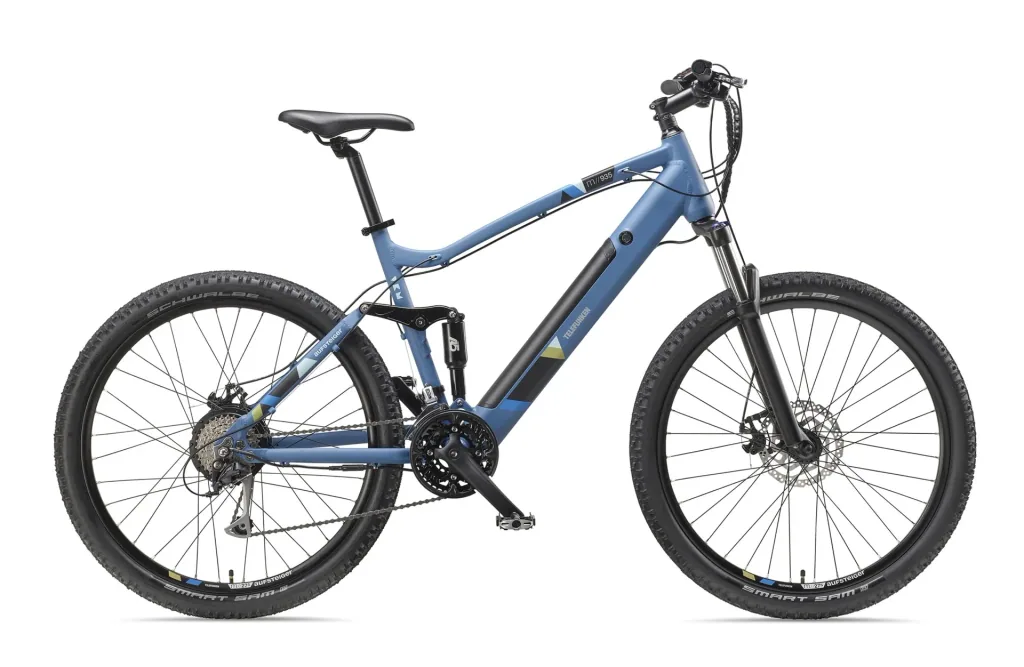 Unisex Alu MTB E-Bike, 27,5 Zoll, 24-Gang Kettenschaltung, blau, Aufsteiger M935 Fully
