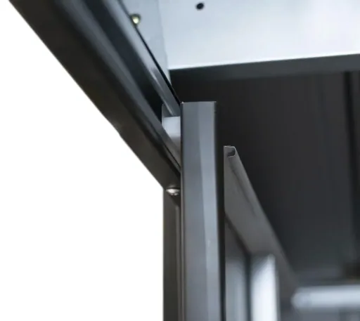 Gerätehaus Metallgerätehaus 8x8 253x242x201 cm Onyx Schwarz