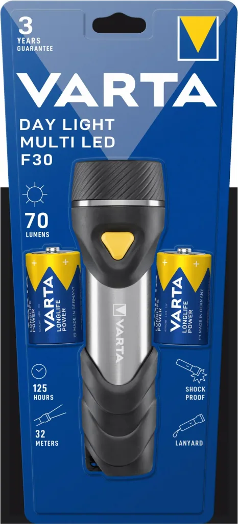 Multi LED Alu-Taschenlampe - F30 Day Light Multi LED, stoßfest