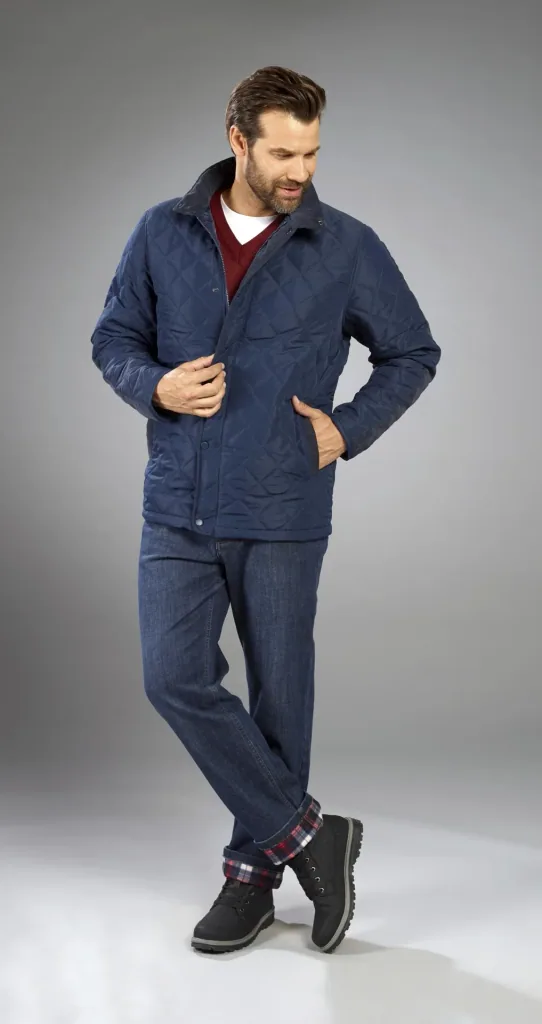 Steppjacke mit Stehkragen, Farbe marine, Gr. M
