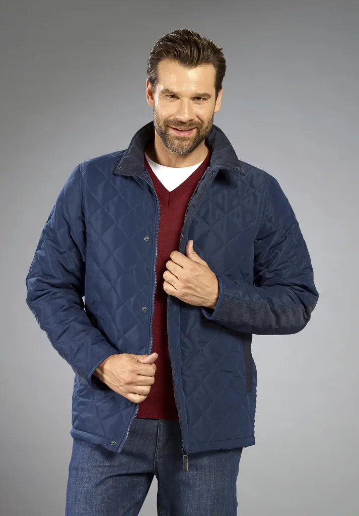 Steppjacke mit Stehkragen, Farbe marine, Gr. M