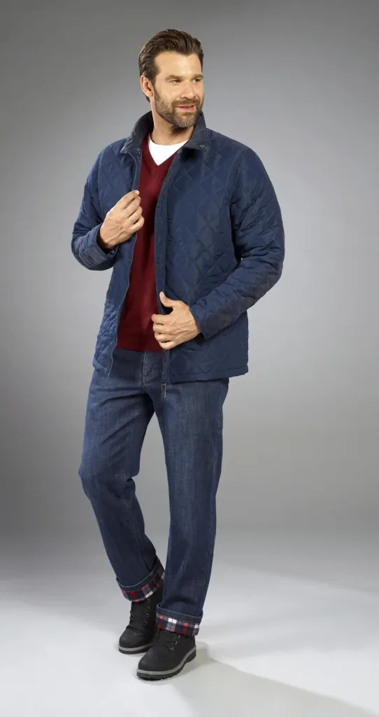 Steppjacke mit Stehkragen, Farbe marine, Gr. M