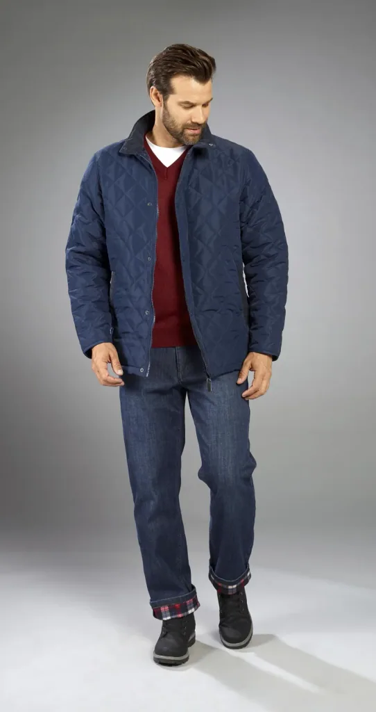 Steppjacke mit Stehkragen, Farbe marine, Gr. M