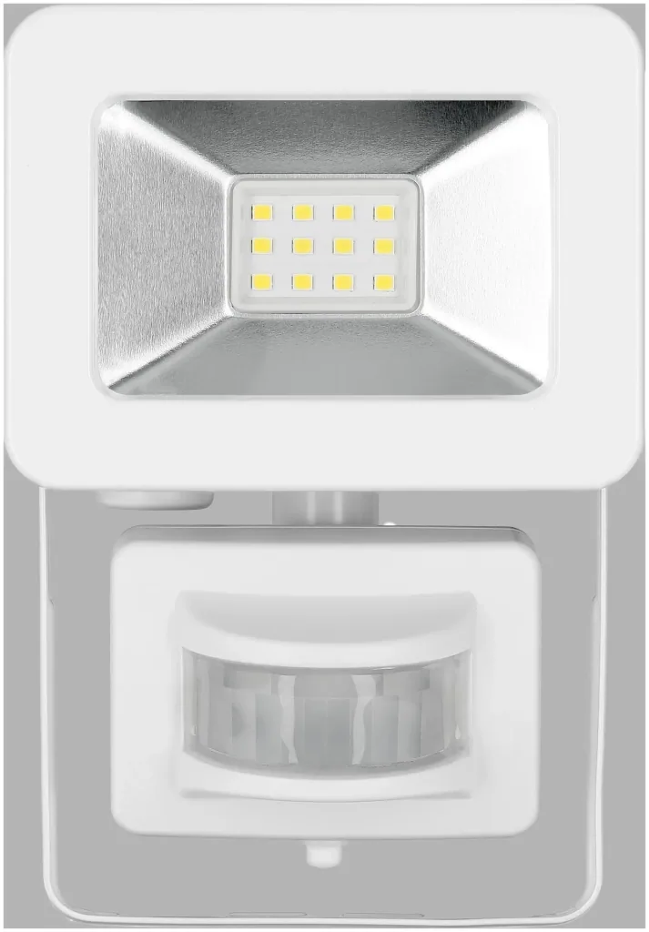 LED Außenstrahler mit Bewegungsmelder Weiß, 10 Watt - 850 Lumen