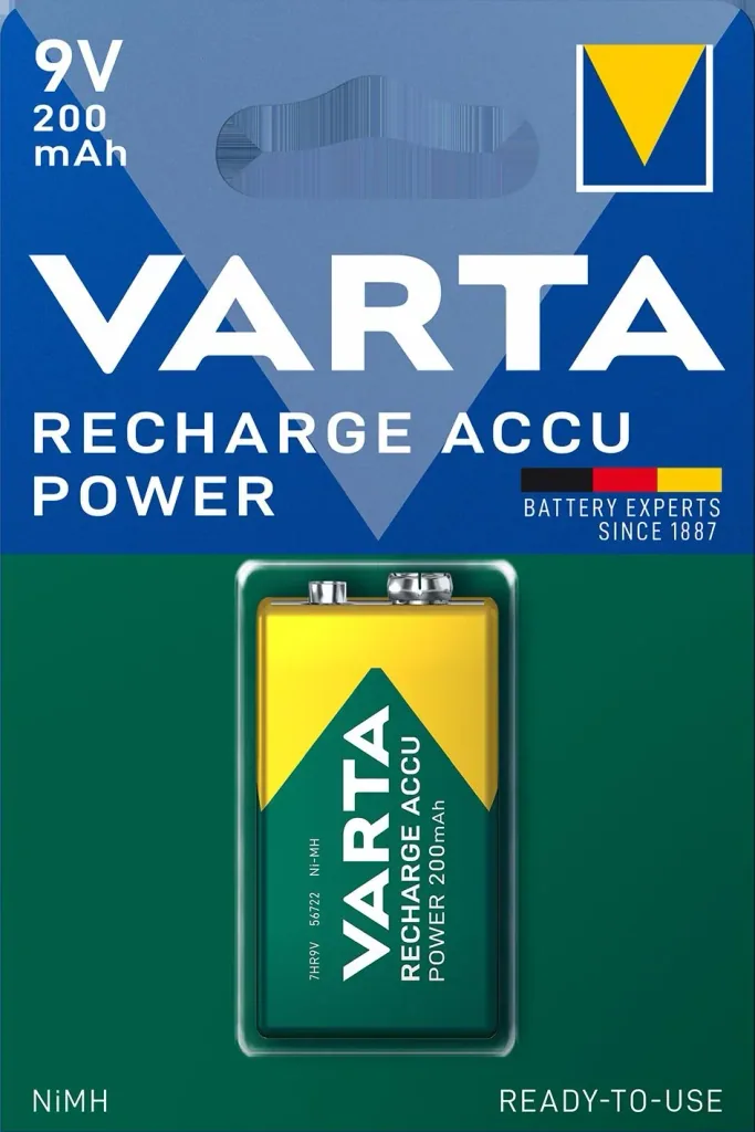 RECHARGE Power 9V Block NiMH Akku mit 200mAh - 1 Stück