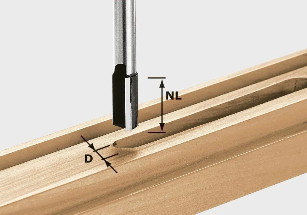 Nutfräser HW D10 / 20 mit Bohrschneider