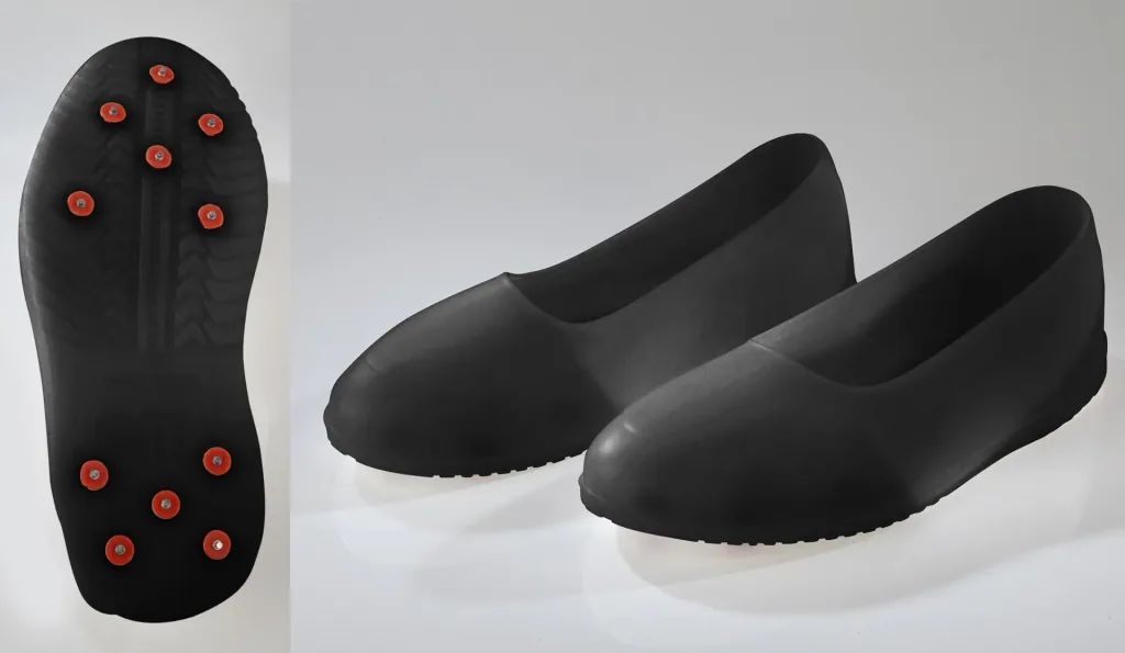 Silikon Gleitschutzschuhe mit Spikes, Gr. XXL/ 44 - 45