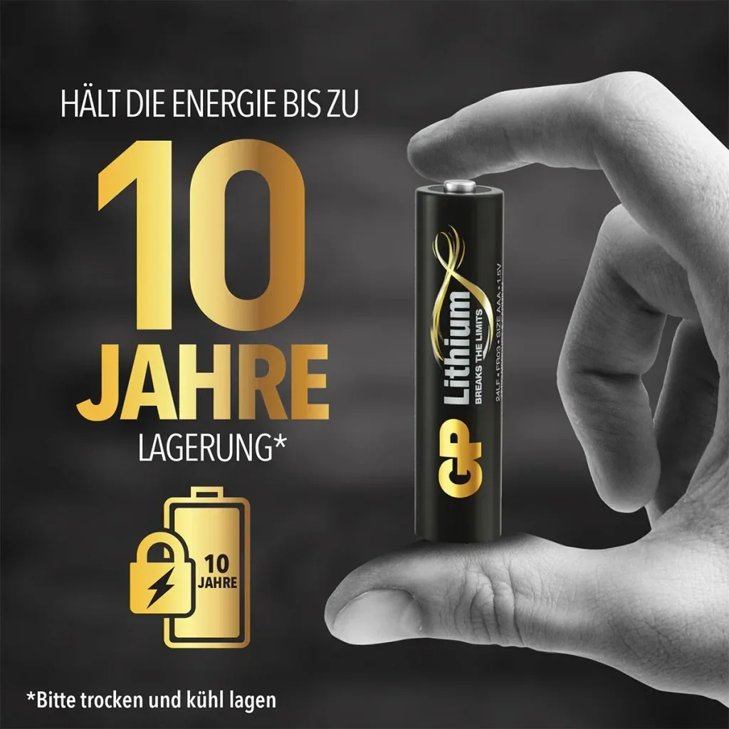 Lithium Primary Micro (AAA) Batterien - 4 Stück