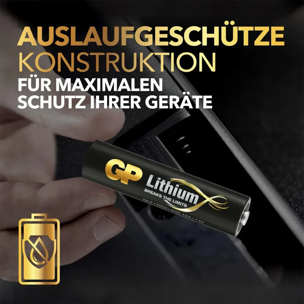 Lithium Primary Micro (AAA) Batterien - 4 Stück