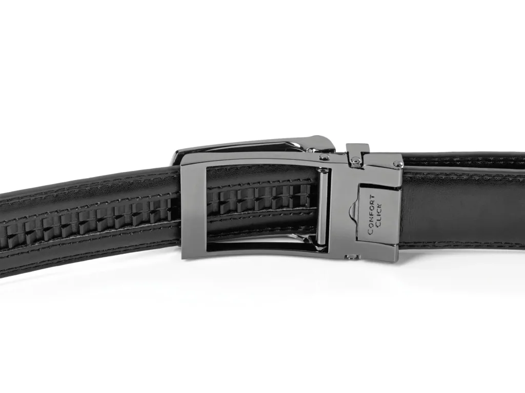 Automatik Click Gürtel, Leder, Farbe schwarz