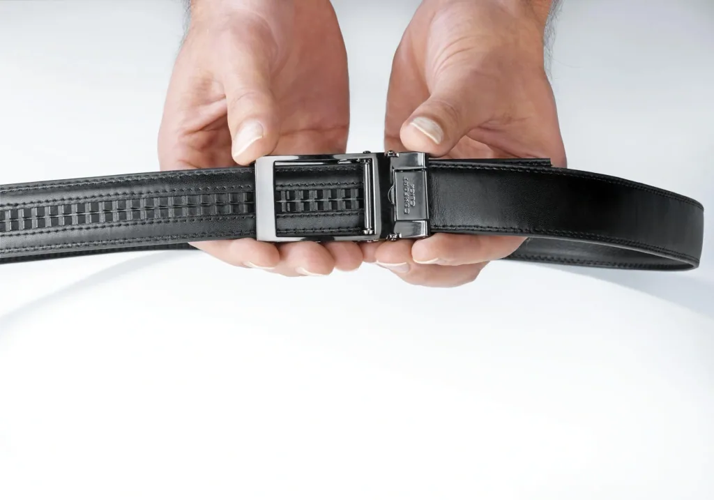 Automatik Click Gürtel, Leder, Farbe schwarz