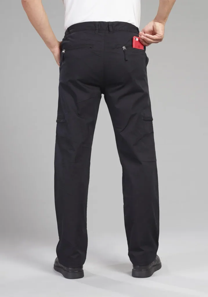 Outdoorhose mit Baumwollfutter, Farbe schwarz, Gr.48