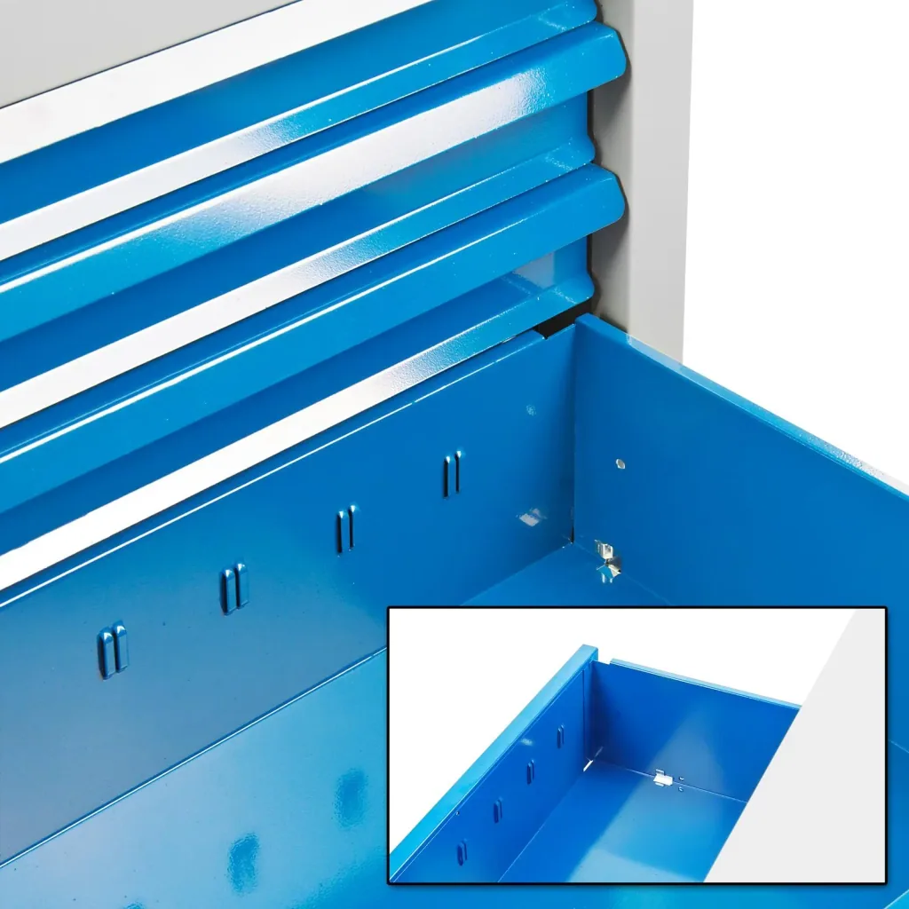 Schubladenschrank / Werkzeugschrank mammut, 6 Schubladen, RAL 7035 / 5012