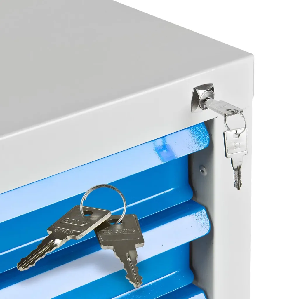 Schubladenschrank / Werkzeugschrank mammut, 6 Schubladen, RAL 7035 / 5012