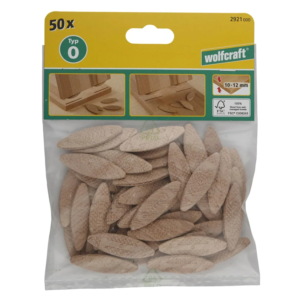 Verbindungsplättchen Typ 0, 50 Stück, für Brettstärken von 10 - 12 mm