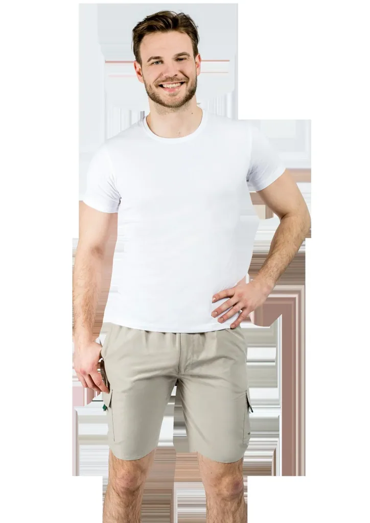 Cargoshort mit Gummizug, Farbe sand, Gr.L