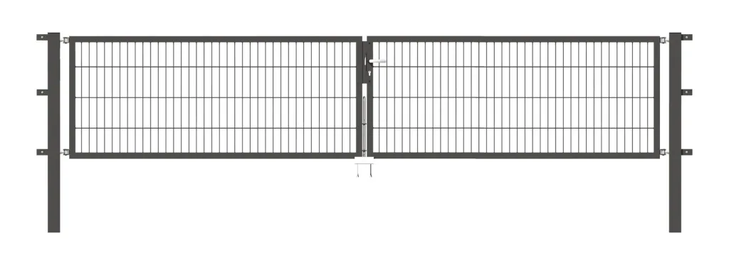 Doppeltor Flexo mit Zubehör, anthrazit, Breite 400 cm, Höhe 140 cm, PF: 8 x 8 cm