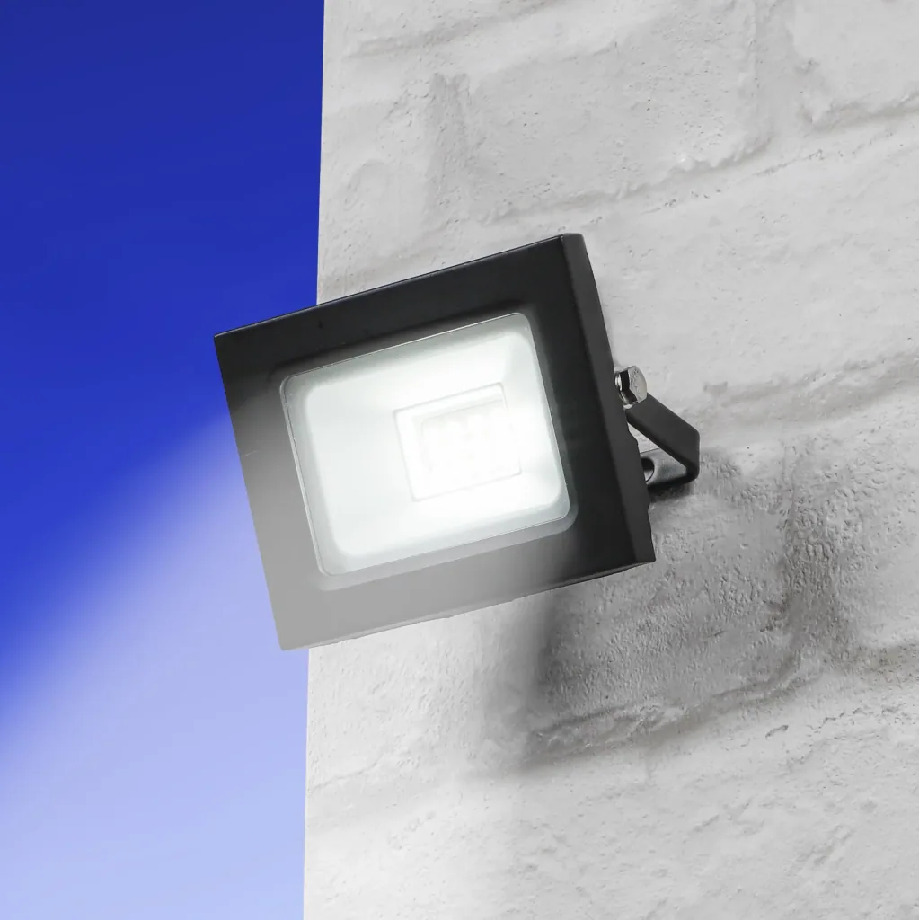 LED Außenstrahler schwarz, 10W 750 Lumen
