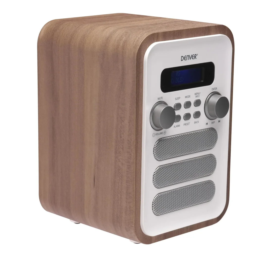 Radio mit elegantem Holz Design und Bluetooth Funktion, weiß