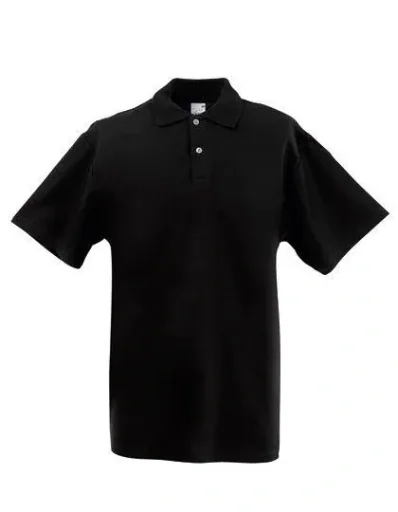 Poloshirt mit Piquestruktur, Farbe schwarz, Gr XL