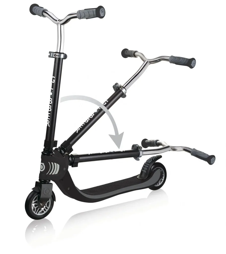 FLOW FOLDABLE 125   Tretroller, 125 mm, ABEC 5, höhenverstellbar, Klappmechanismus, schwarz-grau