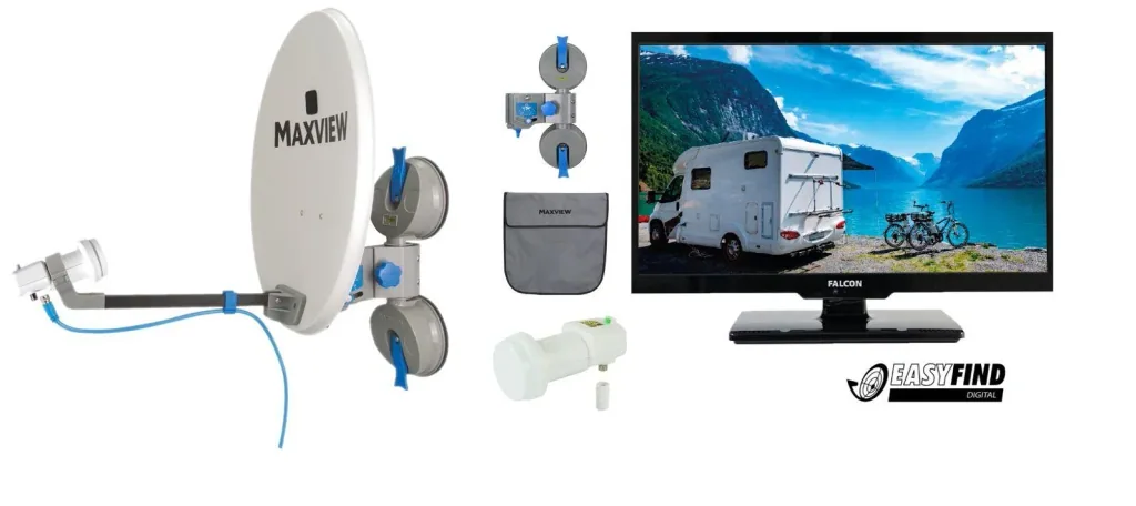 Pro TV Camping Set mit Tragetasche, 24 Zoll LED-TV