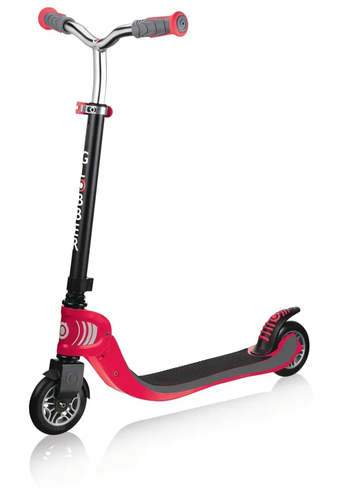 FLOW FOLDABLE 125, Tretroller, 125 mm, ABEC 5, höhenverstellbar, Klappmechanismus, schwarz-rot