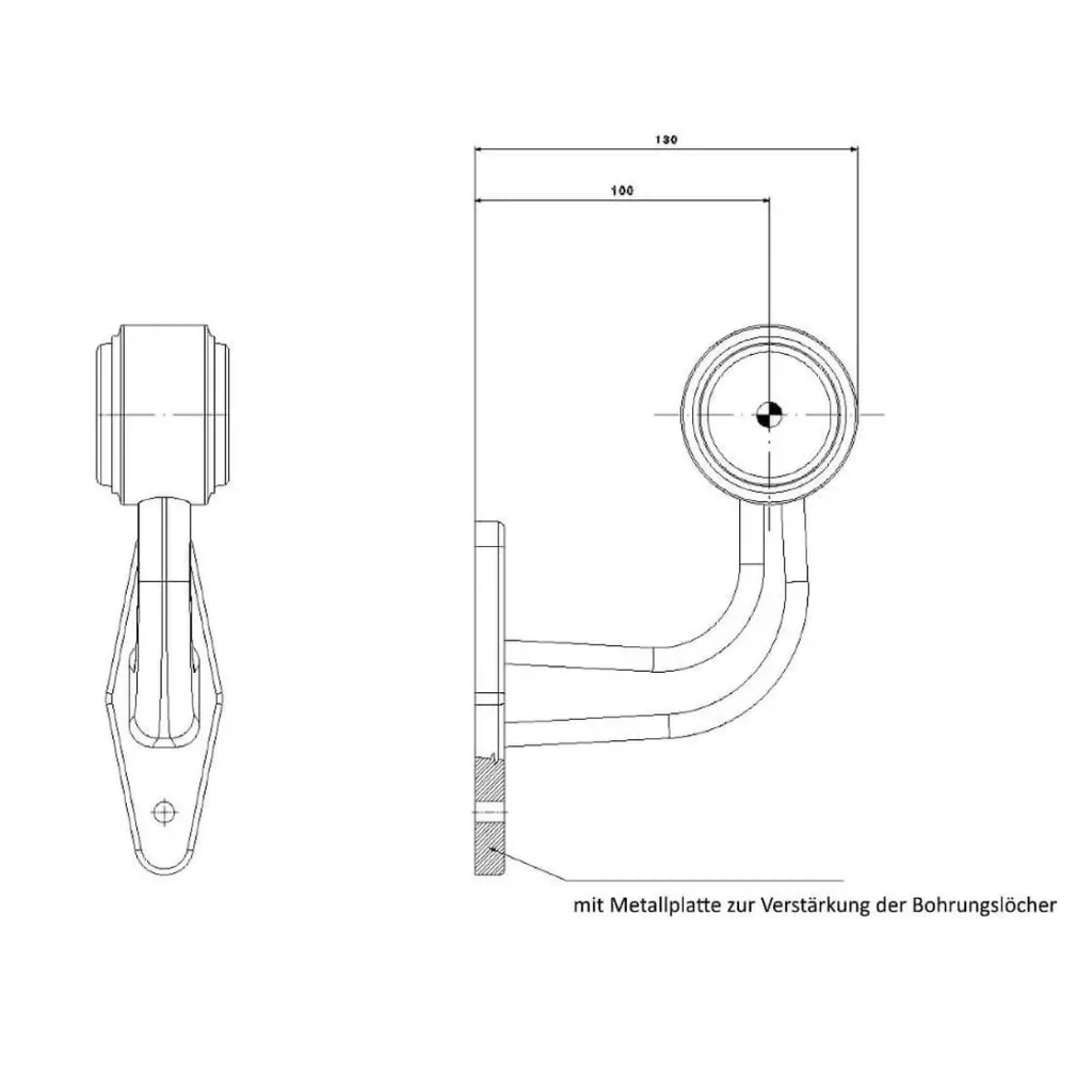 LED-Umrissleuchten mit kurzem Arm, 2er Set