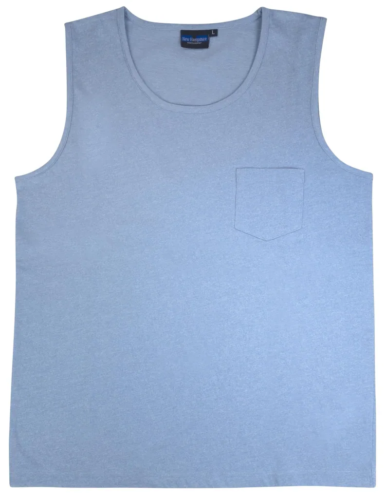 Tank Top, Farbe hellblau/melange, Gr.XL