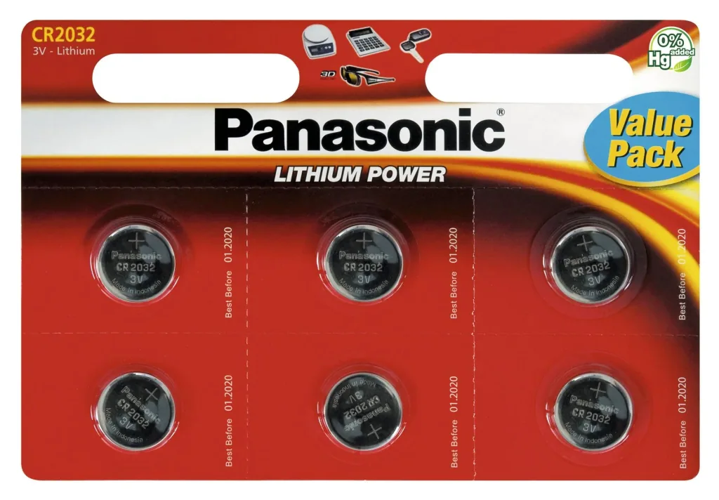 Lithium Knopfzellen CR2032 - 6 Stück