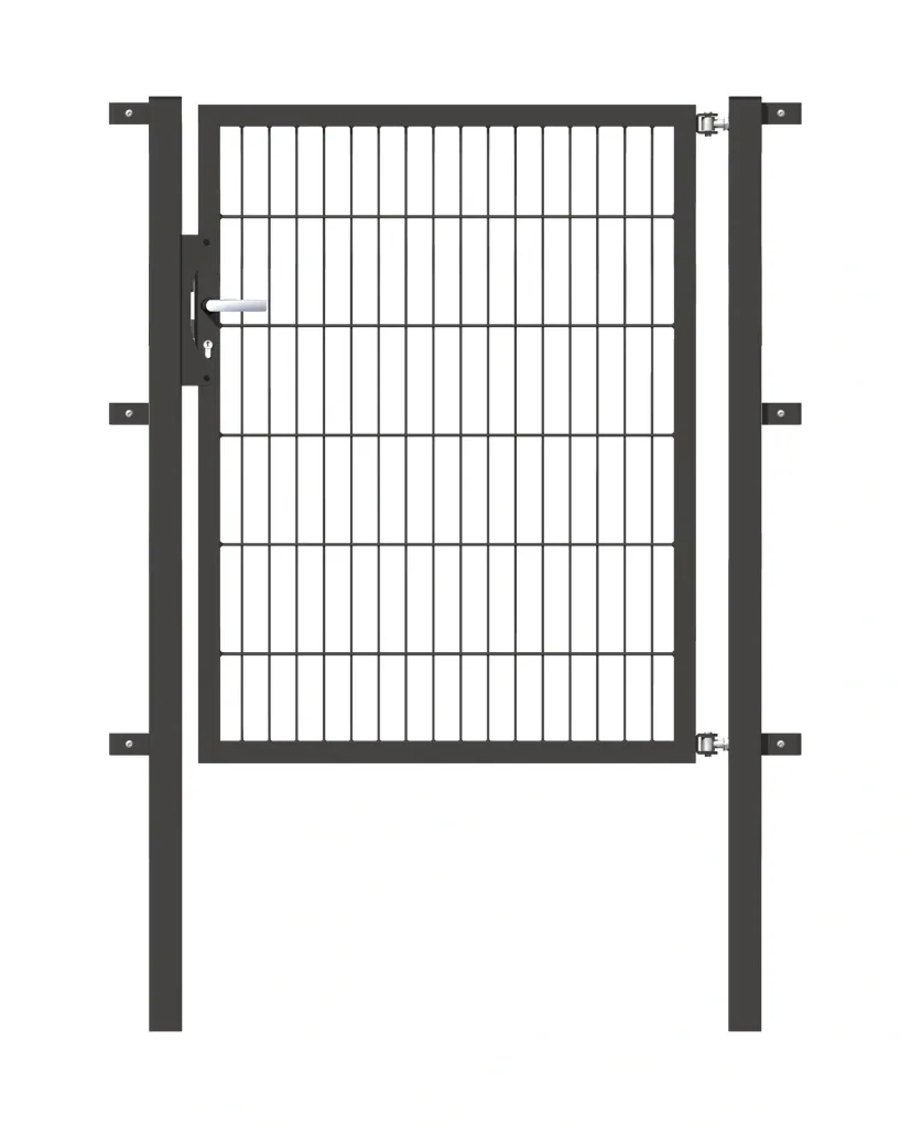 Einzeltor Flexo mit Zubehör, anthrazit/ Breite 100 cm, Höhe 120 cm