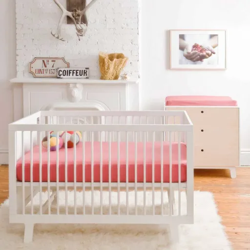 Oeuf Babybett Sparrow weiß 70 x 140