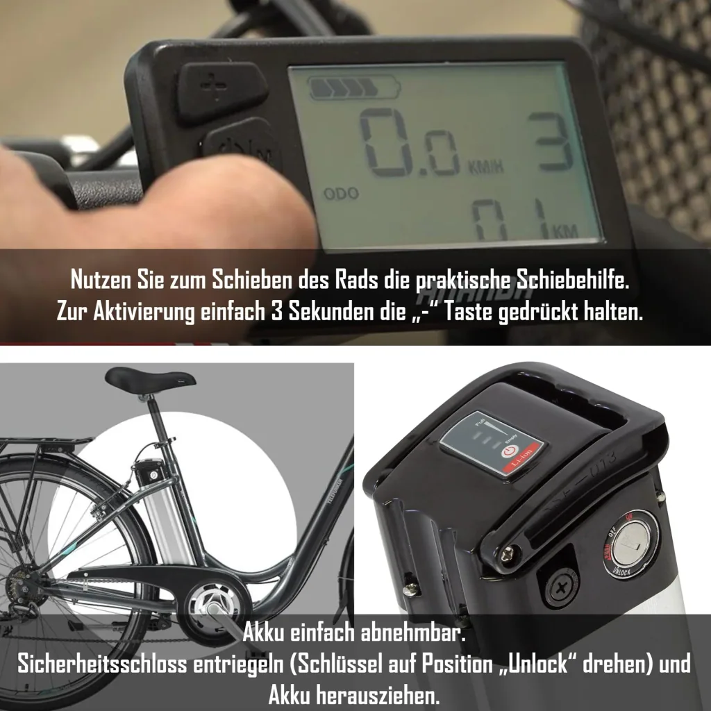 Unisex Alu-City E-Bike, 28 Zoll, 7-Gang Kettenschaltung, weiß, Multitalent RC822