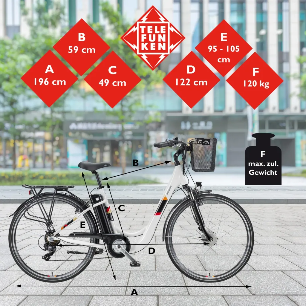 Unisex Alu-City E-Bike, 28 Zoll, 7-Gang Kettenschaltung, weiß, Multitalent RC822