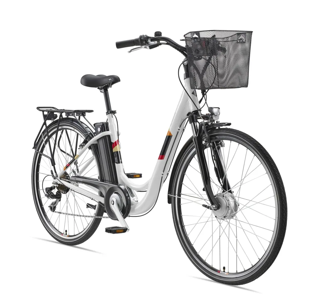 Unisex Alu-City E-Bike, 28 Zoll, 7-Gang Kettenschaltung, weiß, Multitalent RC822