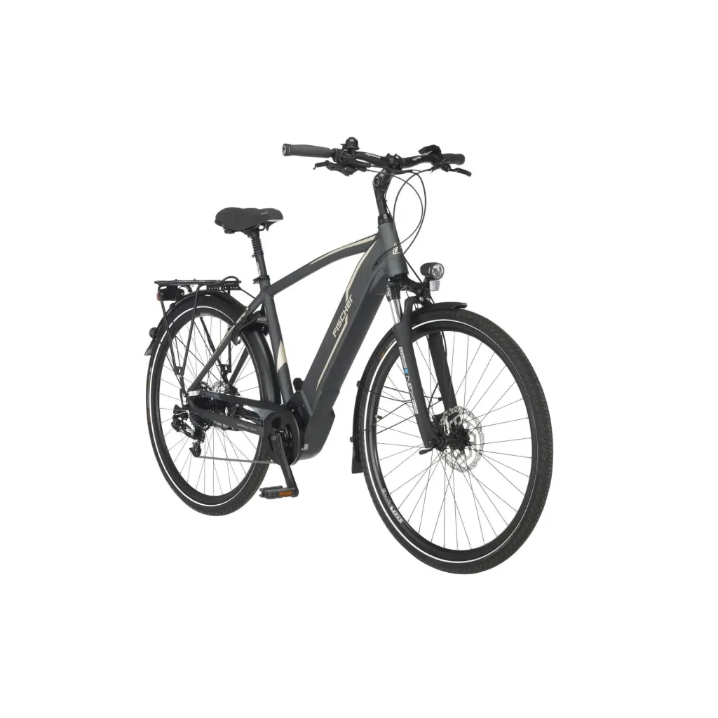 Herren E-Bike Trekking, 28 Zoll, Rahmengröße 50 cm,10-Gang Kettenschaltung, schiefergrau matt, VIATOR 5.0i