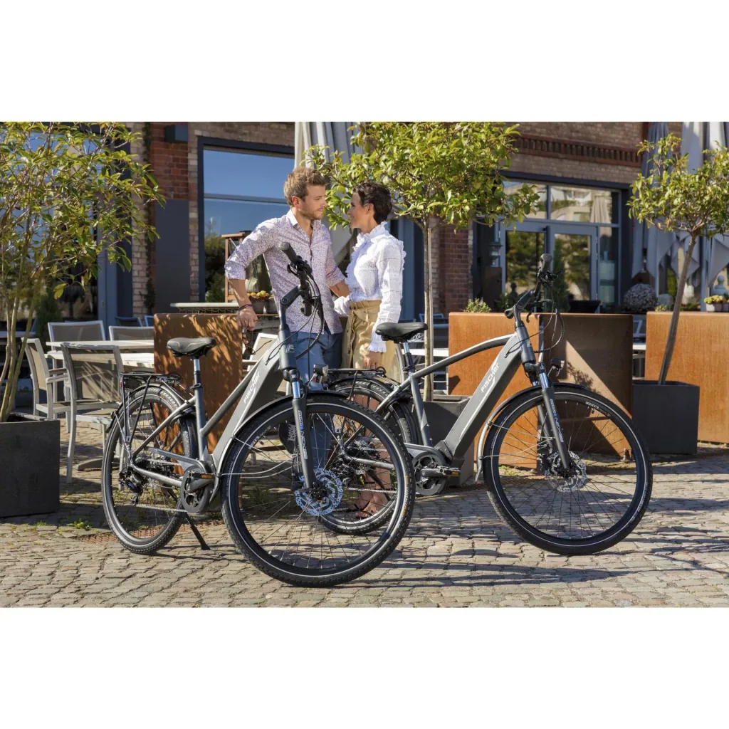 Herren E-Bike Trekking, 28 Zoll, Rahmengröße 50 cm,10-Gang Kettenschaltung, schiefergrau matt, VIATOR 5.0i