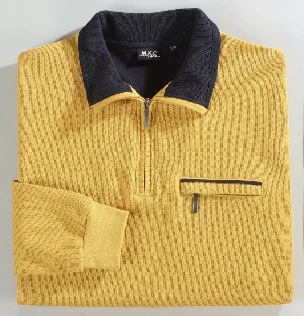 Sweatshirt mit Reißverschluß, Farbe gelb, Gr.M