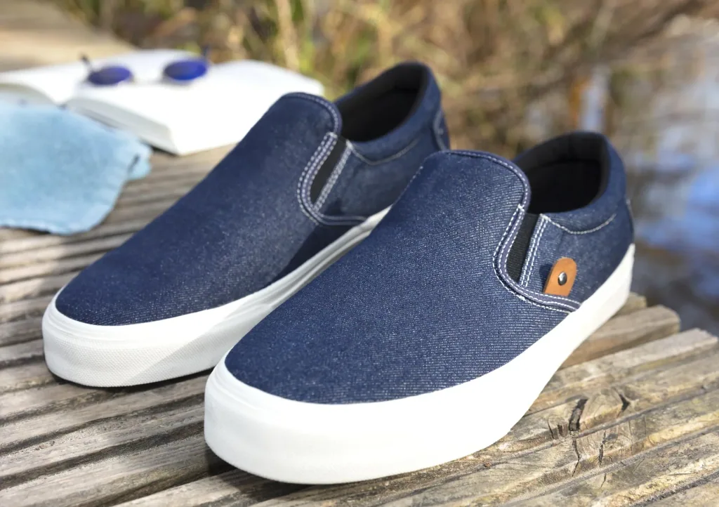 Canvas Slipper, Farbe jeansblau, Gr.40