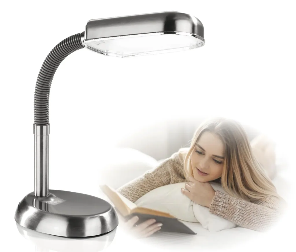 LED Tageslicht Tischleuchte Edelstahl