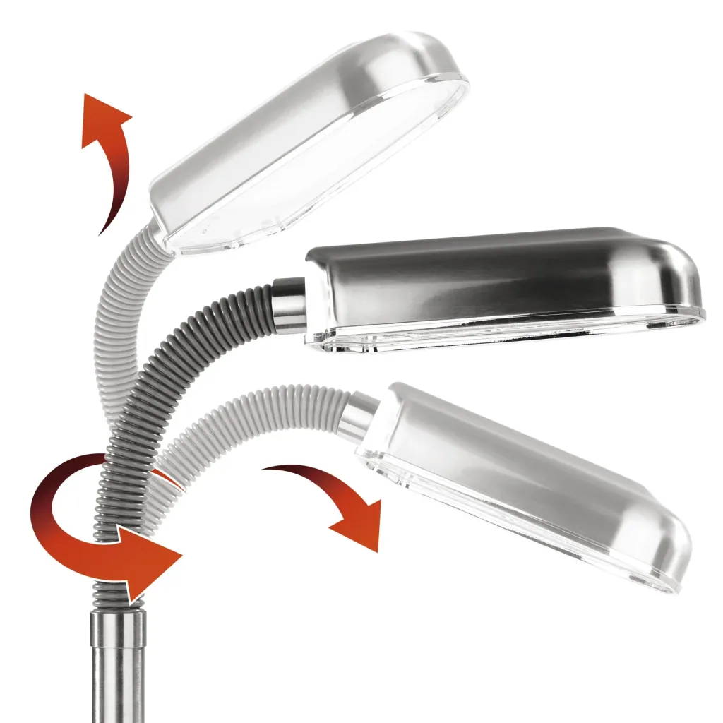 LED Tageslicht Tischleuchte Edelstahl