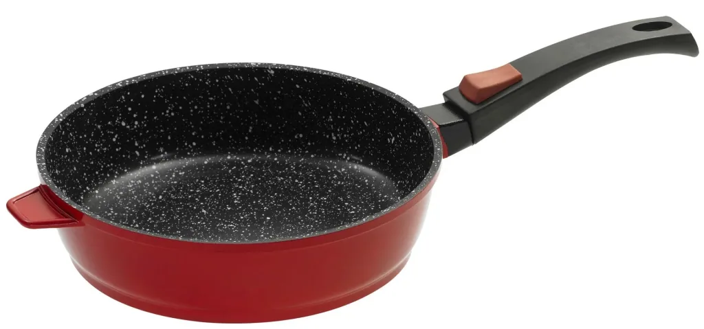 Aluguss-Bratpfanne mit Klick-Griff, Ø 24 cm, rot