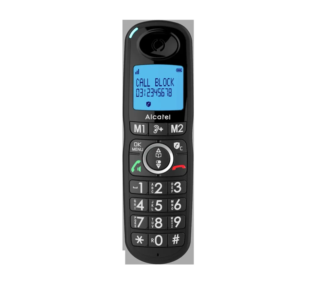 Komfort-Telefon Alcatel XL595B Single Voice mit Call-Block-Funktion, schnurlos