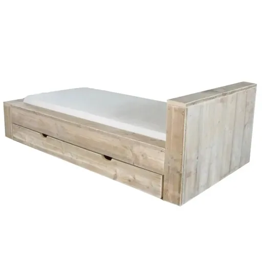 Dutchwood Block Einzelbett, Bettkasten: mit Bettschublade