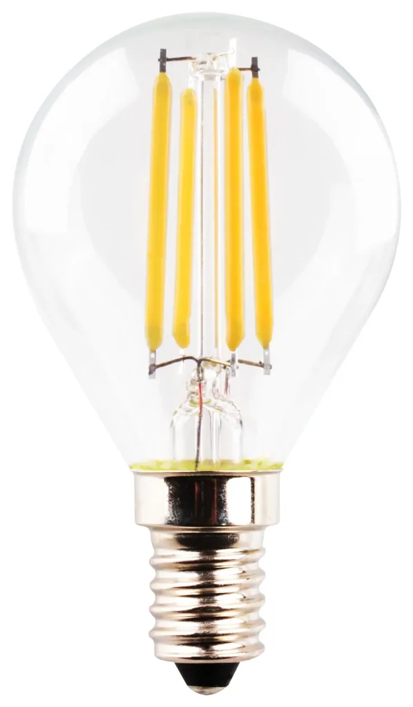 Retro-LED Tropfenlampe mit 4 Watt, E14, warmweiß, klar